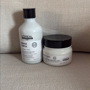 LOREAL Metal Detox shampoo and mask set
